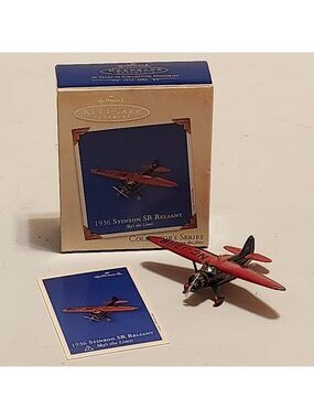 Hallmark Keepsake Ornament - 1936 Stinson SR Reliant Christmas Ornament
